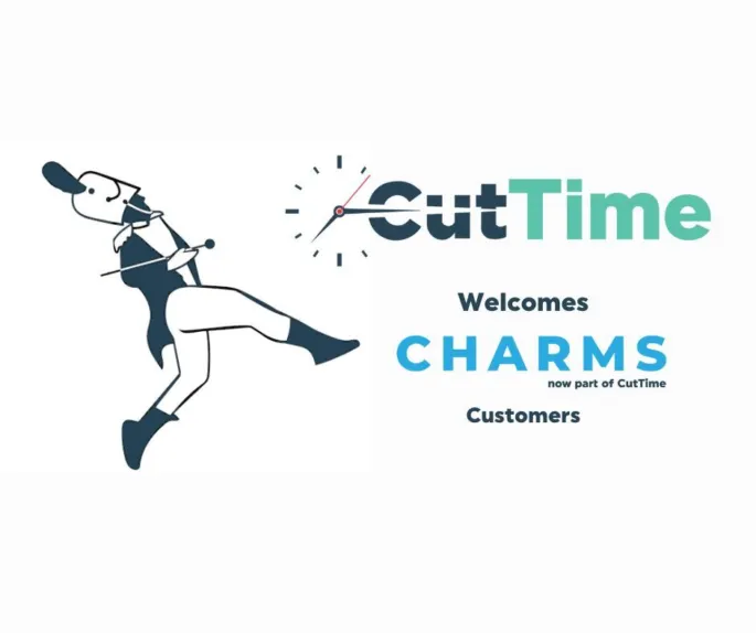 Drum Major illustration celebrating that Charms is now part of CutTime