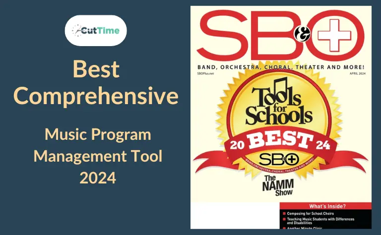 CutTime named Best Comprehensive Music Program Management Tool 2024 for Schools by SBO+ Magazine