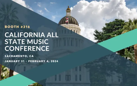 Come see CutTime at Booth #316 during the 2024 California All State Music Conference in Sacramento, CA USA
